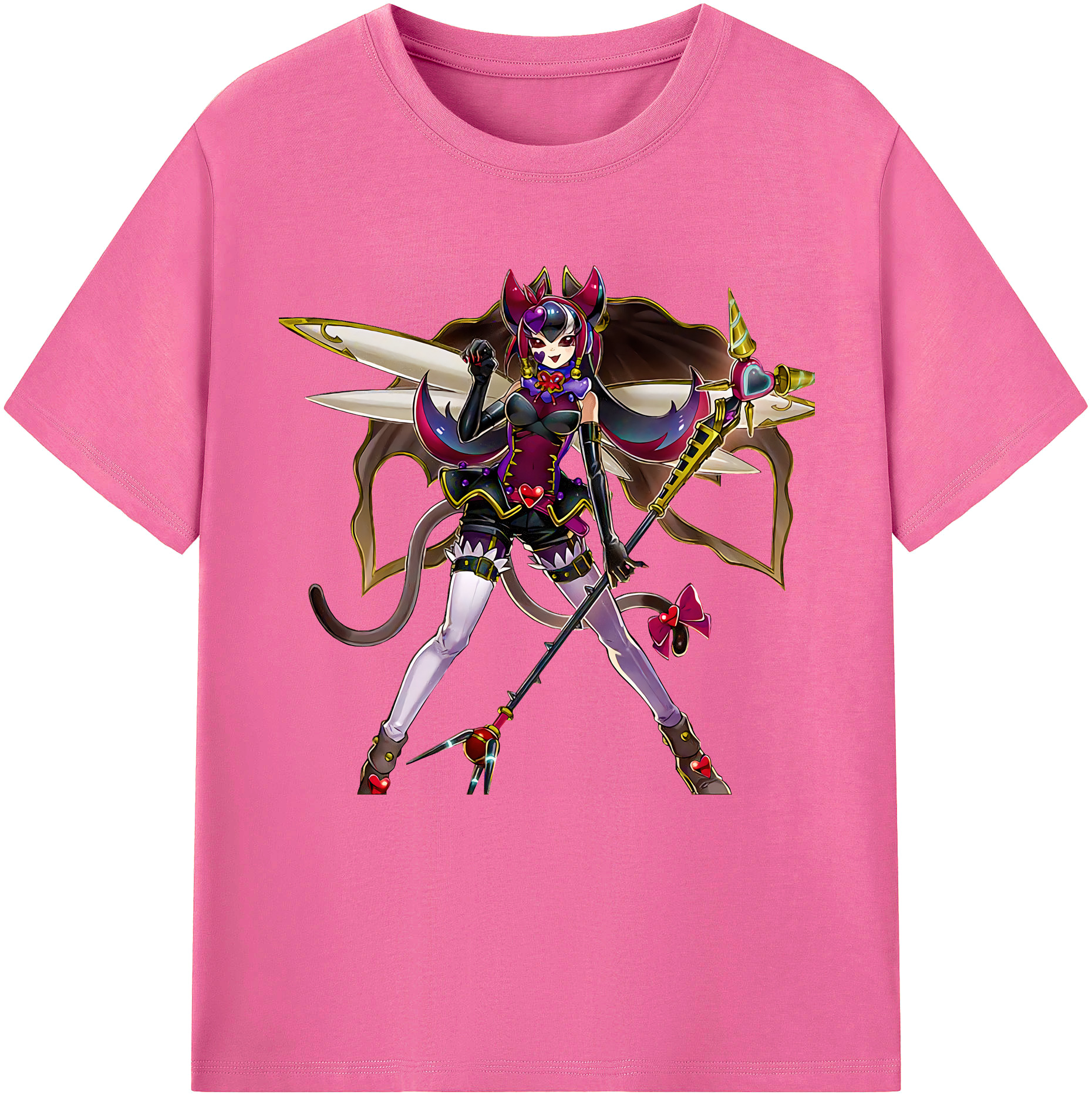 （画像用） 遊☆戯☆王 Yu-Gi-Oh! レディースカジュアルプリントTシャツ（綿100％）